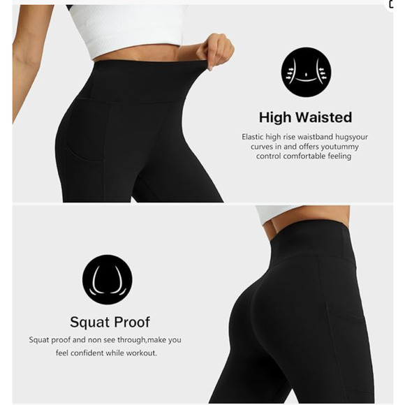 Women's High Waisted Biker Shorts 5 Pack - Tummy Control Yoga with Pockets 4XL - Picture 5 of 6